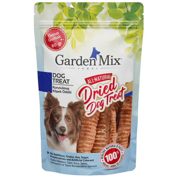 Garden Mix Kurutulmuş Dana Gırtlak Köpek Ödülü 80gr