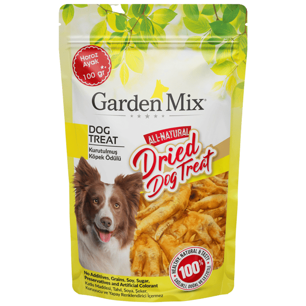 Garden Mix Kurutulmuş Horoz Ayak Köpek Ödülü 100gr