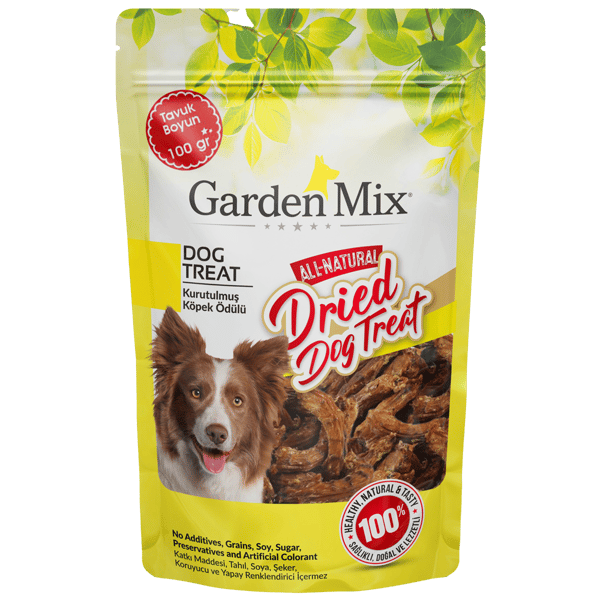 Garden Mix Kurutulmuş Tavuk Boyun Köpek Ödül Maması 100gr