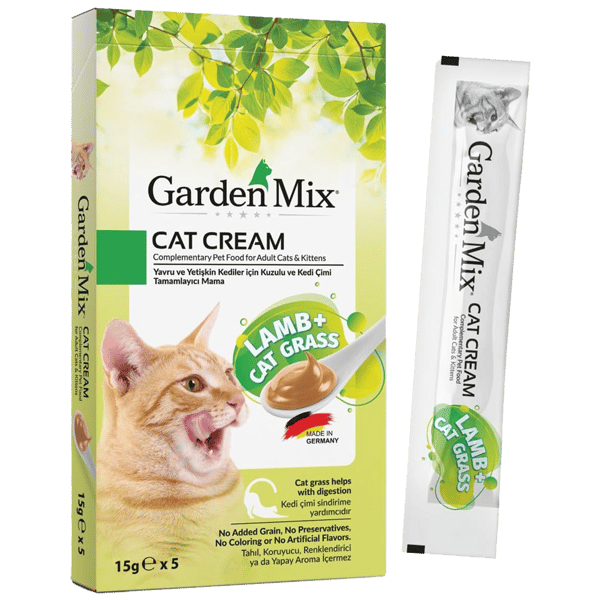 Garden Mix Kuzu Etli ve Kedi Otlu Krema Kedi Ödülü 5x15gr