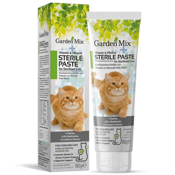 Garden Mix Multivitamin Kısırlaştırılmış Kedi Macunu 100gr
