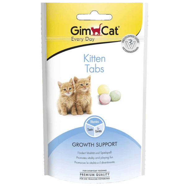 GimCat Kitten Tabs Yavru Kediler için Taurinli Multivitamin Kedi Ödül Tableti 40gr