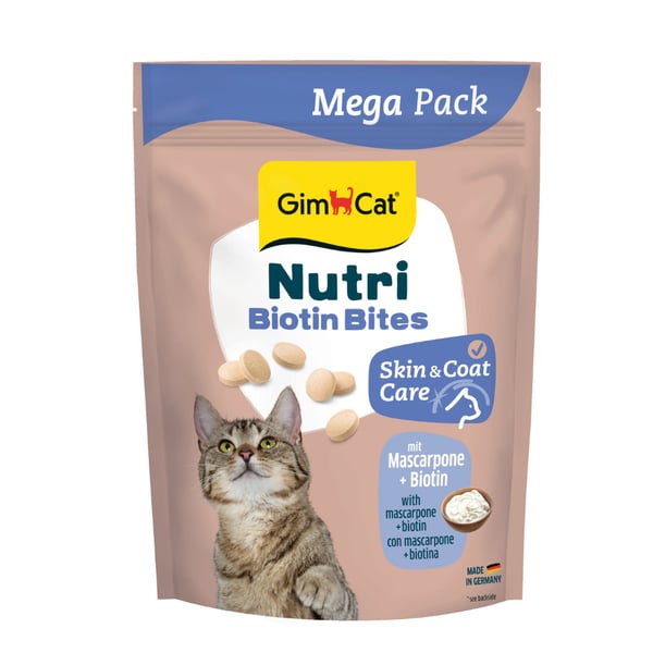 GimCat Nutri Biotin Bites Skin Coat Biyotinli Mascarpone Peynirli Kedi Ödül Maması 425 gr