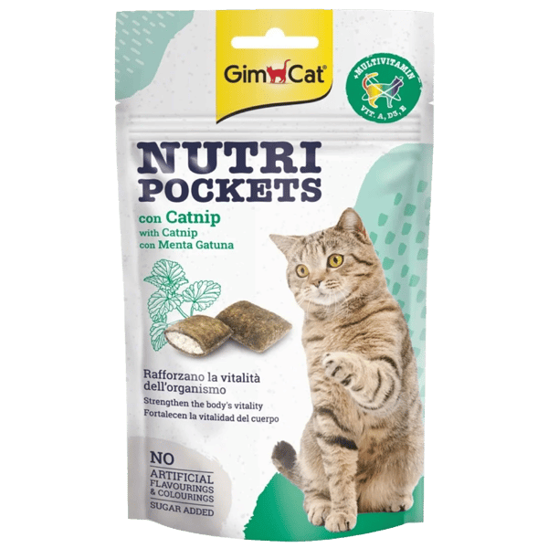 GimCat Nutripockets Kedi Otlu Multivitamin Kedi Ödül Maması 60gr