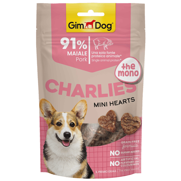 GimDog Charlies The Mono Mini Hearts Domuz Etli Köpek Ödülü 70gr