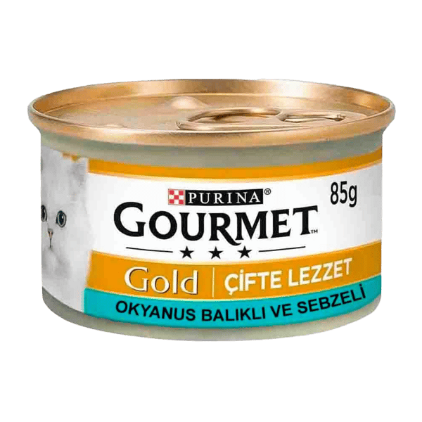 Gourmet Gold Okyanus Balığı ve Sebzeli Kedi Konservesi 85gr