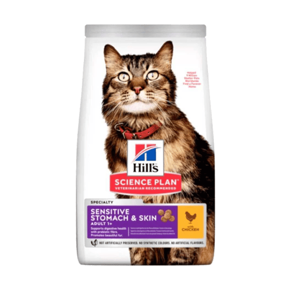 Hill's Science Plan Sensitive Stomach & Skin Tavuklu Yetişkin Kedi Maması 1,5kg