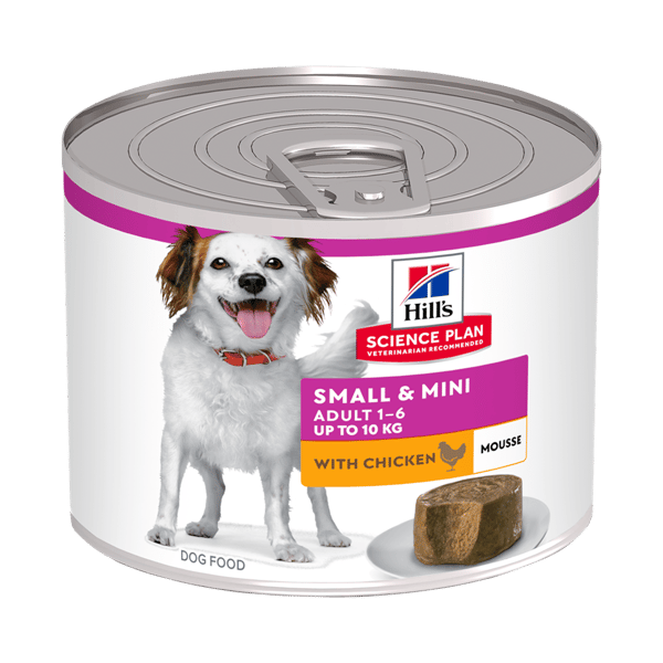 Hills Small Mini Mousse Küçük ve Mini Irk Tavuklu Yetişkin Köpek Konservesi 12x200gr