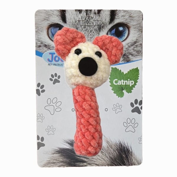 Jooys Catnip'li Tıkırtılı Parmağa Takılan Kedi Oyuncağı Pembe