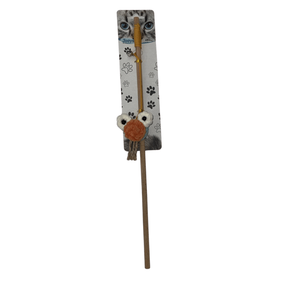 Jooys Hasır Kuyruklu Kadife Emoji Kedi Oltası Turuncu