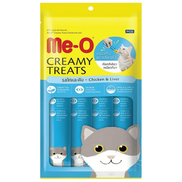 Me-O Tavuklu ve Ciğerli Krema Kedi Ödülü 4x15gr