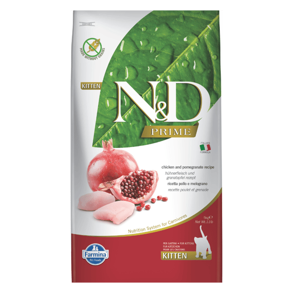 N&D Prime Tavuklu ve Narlı Tahılsız Yavru Kedi Maması 5kg