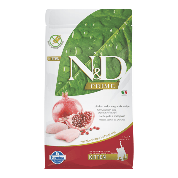 N&D Prime Tavuklu ve Narlı Tahılsız Yavru Kedi Maması 1,5kg