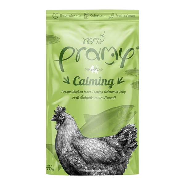 Pramy Calming Jöle İçinde Tavuk Etli ve Somonlu Kedi Konservesi 70gr