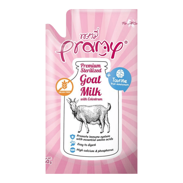 Pramy Yavru Kediler İçin Kolostrum ve Taurinli Sterilize Keçi Sütü 60gr