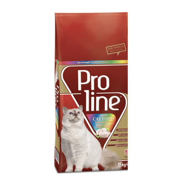 Proline Multicolor Tavuklu Yetişkin Kedi Maması 15kg