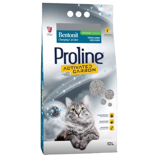 Proline Süper Topaklanan İnce Taneli Aktif Karbonlu Bentonit Kedi Kumu 10lt