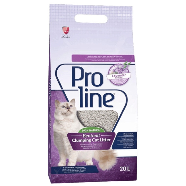 Proline Süper Topaklanan İnce Taneli Lavanta Kokulu Bentonit Kedi Kumu 20lt