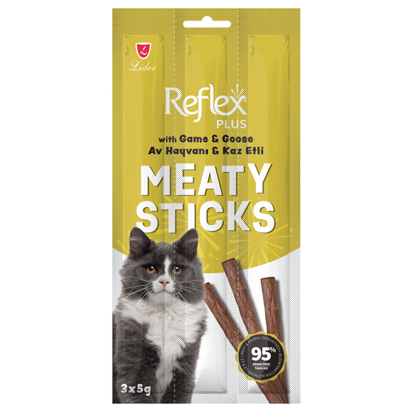 Reflex Av Hayvanlı ve Kaz Etli Tahılsız Kedi Ödül Çubuğu 3x5gr