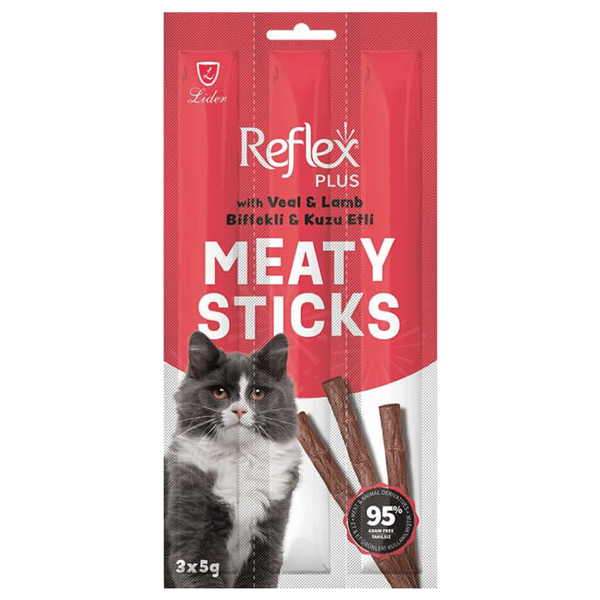 Reflex Biftekli ve Kuzulu Tahılsız Kedi Ödül Çubuğu 3x5gr