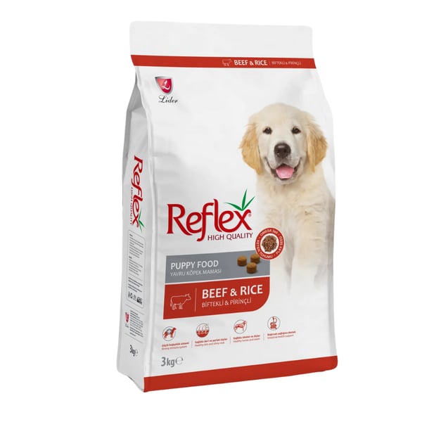 Reflex Biftekli ve Pirinçli Yavru Köpek Maması 3kg
