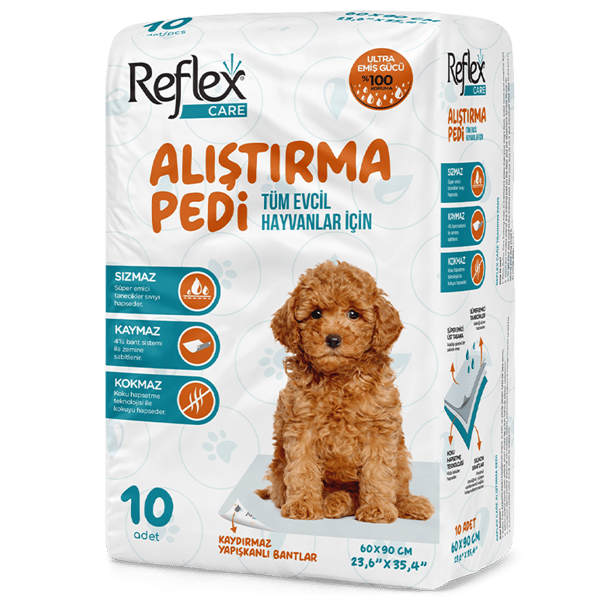 Reflex Care Kaydırmaz Köpek Alıştırma Pedi 60x90cm (10'lu)
