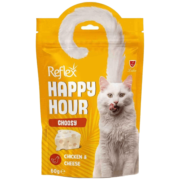 Reflex Happy Hour Choosy Tavuklu ve Peynirli Kedi Ödül Maması 60gr