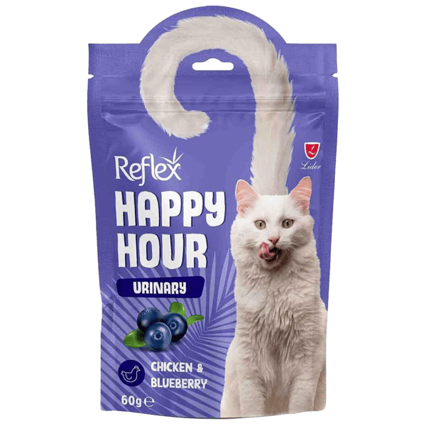 Reflex Happy Hour Urinary Tavuklu ve Yaban Mersinli Kedi Ödül Maması 60gr