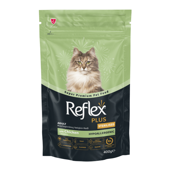 Reflex Plus Hipoalerjenik Tavuklu Kısırlaştırılmış Yetişkin Kedi Maması 400gr