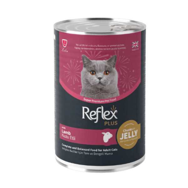 Reflex Plus Jöle İçinde Parça Kuzu Etli Yetişkin Kedi Konservesi 400gr