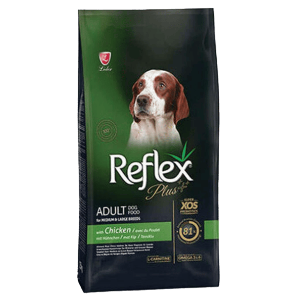 Reflex Plus Orta Büyük Irk Tavuklu Yetişkin Köpek Maması 15kg