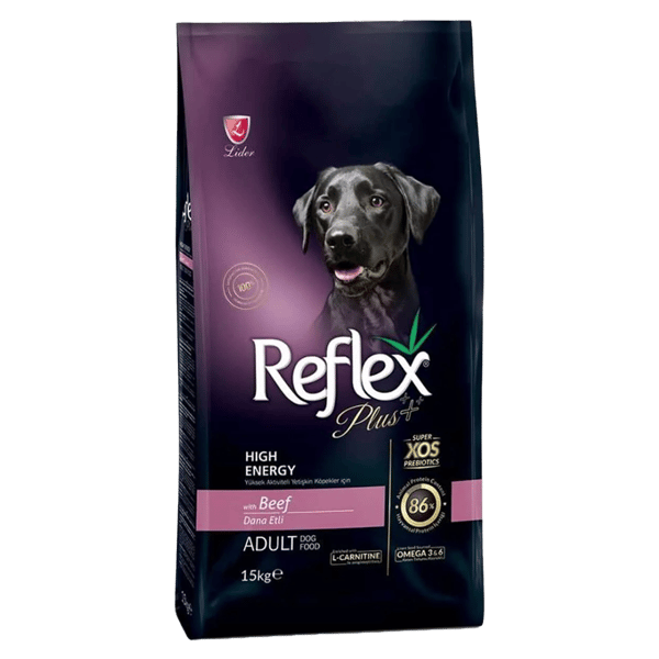 Reflex Plus Yüksek Aktiviteli Dana Etli Yetişkin Köpek Maması 15kg