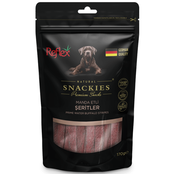 Reflex Snackies Manda Etli Şerit Tahılsız Köpek Ödül Maması 170gr