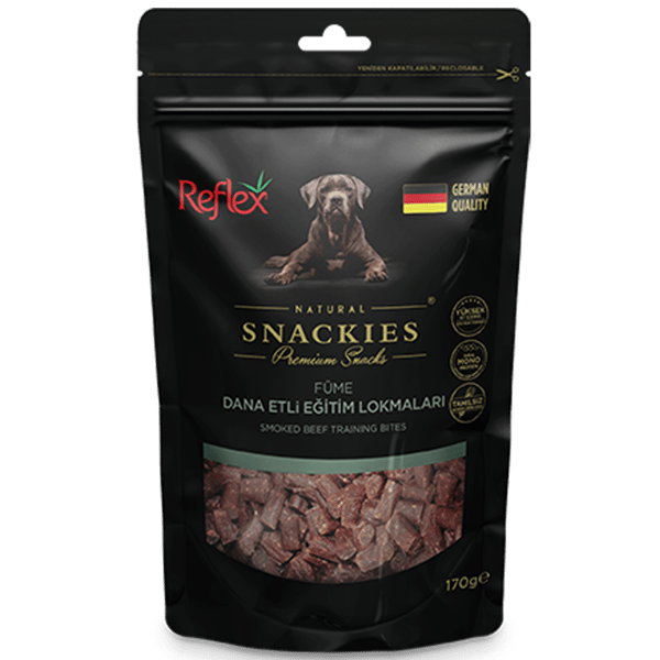 Reflex Snackies Natural Füme Dana Etli Tahılsız Köpek Eğitim Lokmaları 170gr