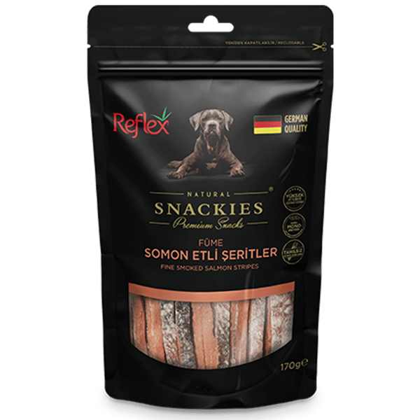Reflex Snackies Natural Füme Somon Etli Şerit Köpek Ödül Maması 170gr
