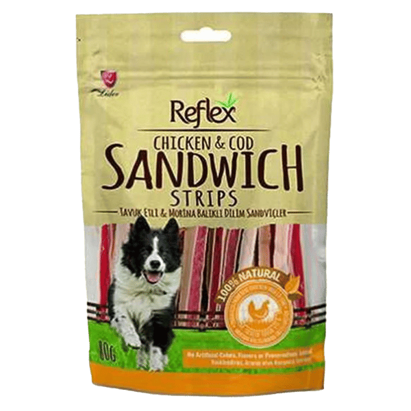 Reflex Tavuklu ve Morina Balıklı Sandviç Çubuk Köpek Ödül Çubuğu 80gr