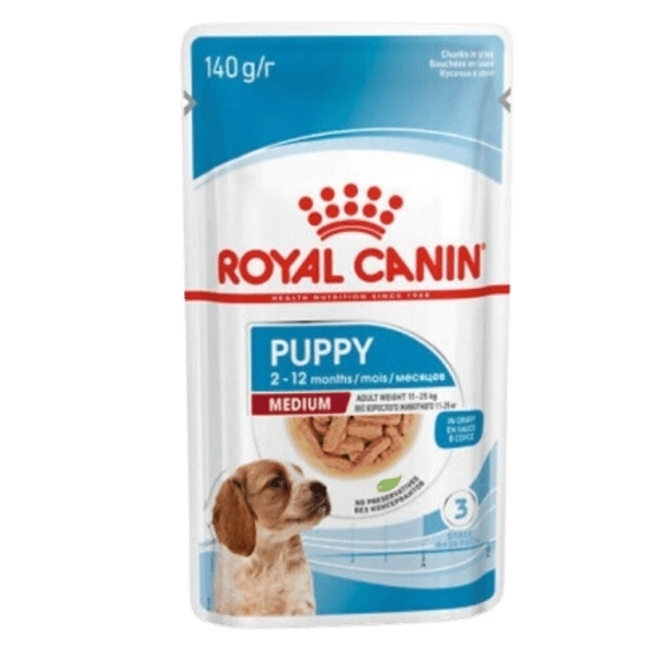 Royal Canin Sos İçinde Orta Irk Yavru Köpek Konservesi 10x140gr
