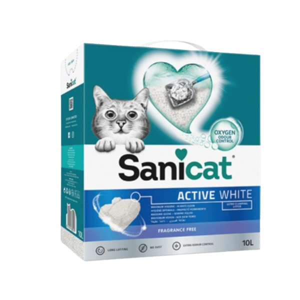 Sanicat Active White Topaklanan Kedi Kumu (Kokusuz) 10l