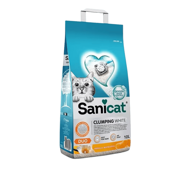 Sanicat Duo Topaklanan Kedi Kumu Vanilya ve Mandalina 10l