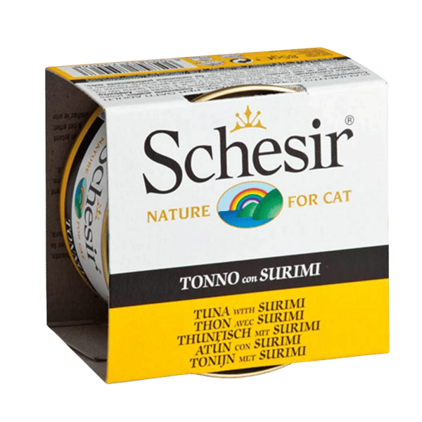 Schesir Jelly Ton Balığı ve Surimi Jöle İçinde Yetişkin Kedi Konservesi 85gr