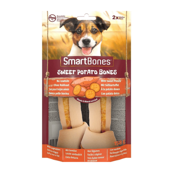 SmartBones Köpek Ödül Kemiği Tatlı Patatesli Medium (2li) 158g
