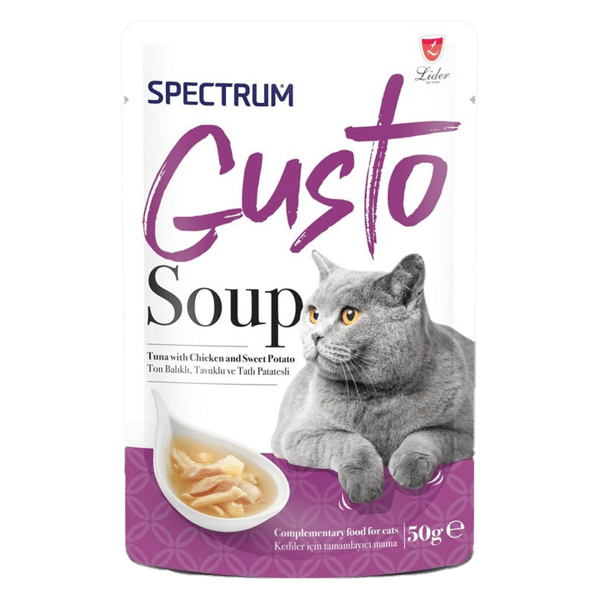 Spectrum Gusto Ton Balıklı Tavuklu ve Tatlı Patatesli Kedi Çorbası 50gr