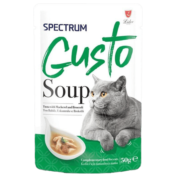 Spectrum Gusto Ton Balıklı Uskumru ve Brokolili Kedi Çorbası 50gr