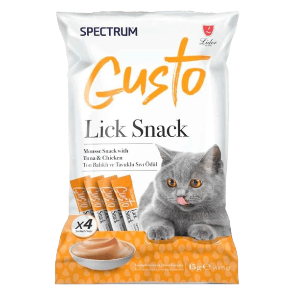 Spectrum Gusto Ton Balıklı ve Tavuklu Sıvı Kedi Ödül Maması 4x15gr