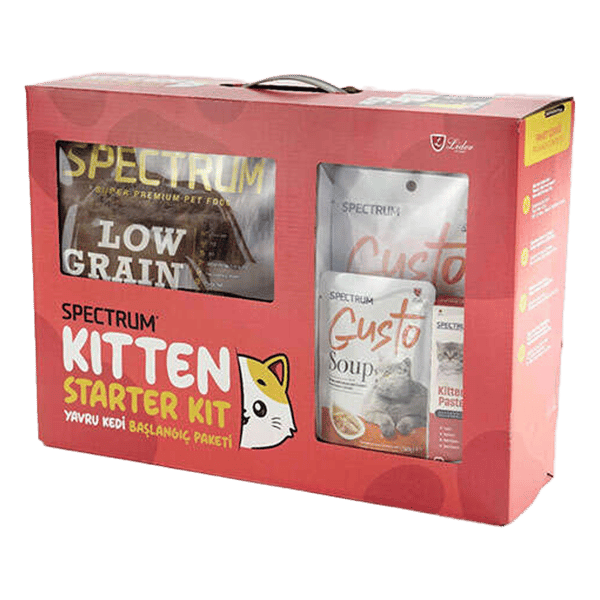 Spectrum Starter Kit Low Grain Kitten Tavuk Hindi ve Kızılcık Yavru Kedi Maması 2kg - Başlangıç Paketi