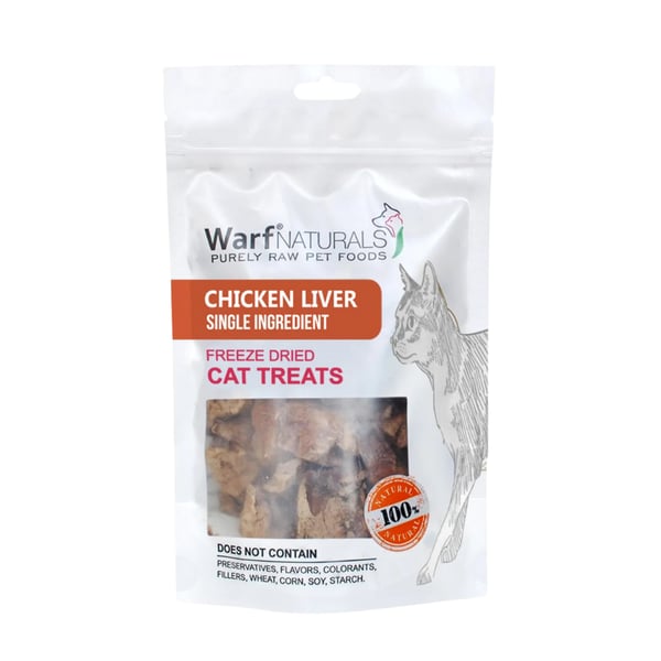 Warf Naturals Freeze Dried Tavuk Ciğer Kedi Ödülü 40 gr