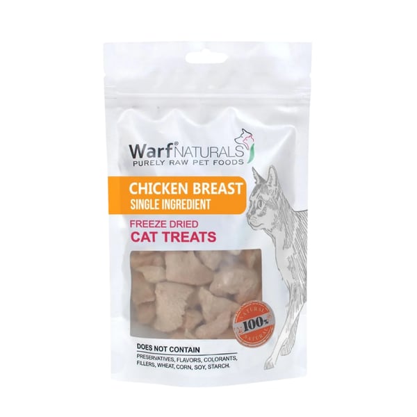 Warf Naturals Freeze Dried Tavuk Göğüs Kedi Ödülü 40 gr