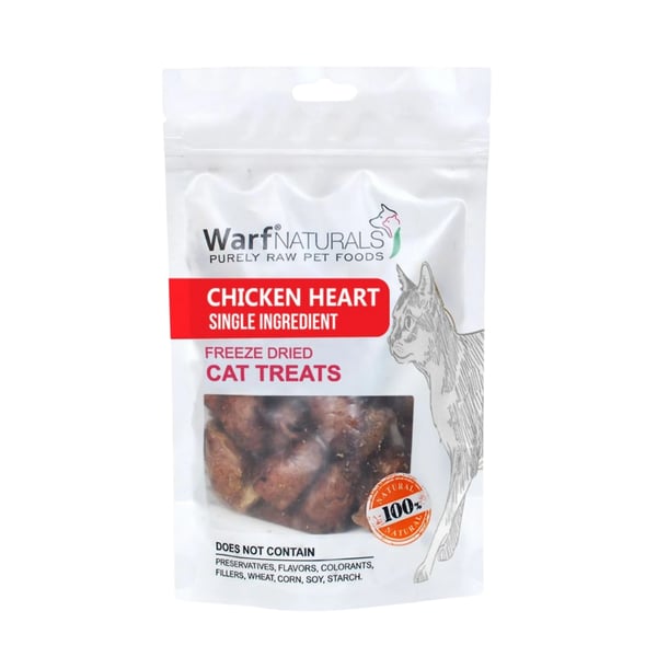 Warf Naturals Freeze Dried Tavuk Yürek Kedi Ödülü 40 gr