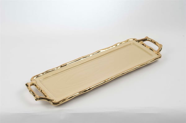 Gold & Krem Servis Tabağı