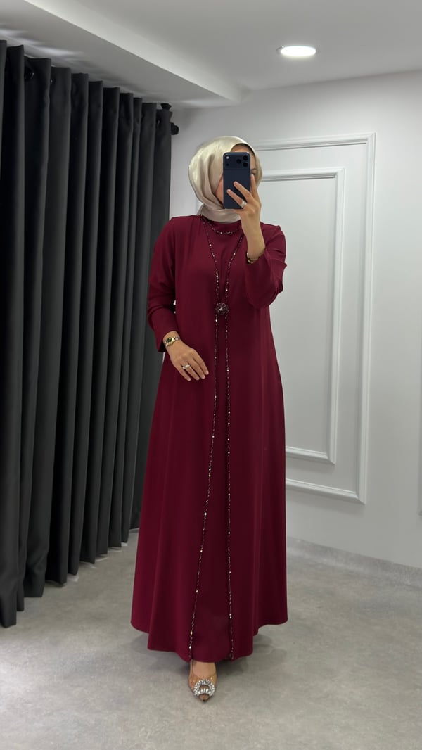 Hüma Elbise | Bordo